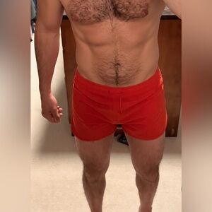 Men's Bright Red Athletic Shorts Charlie by MZ